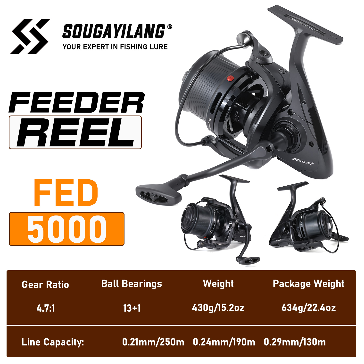 Sougayilang Professional Feede - đánh giá và giá Surf Reel